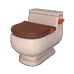 Chestnut Ceramic Toilet