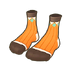 Orange Striped Socks