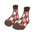 Pink & Black Argyle Socks