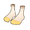 White with Yellow Toe Socks