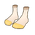 White with Yellow Toe Socks