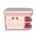 Pink & White Corner Cabinet
