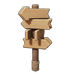 Wooden Crossroads Signpost